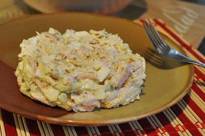 Салат с Курицей и Ветчиной